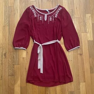 3/4 length chiffon dress